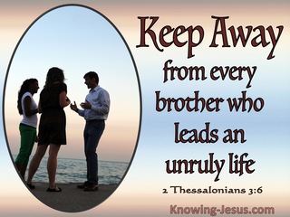 2 Thessalonians 3:6 Keep Away From Those Who Do Not Live Godly Lives (pink)